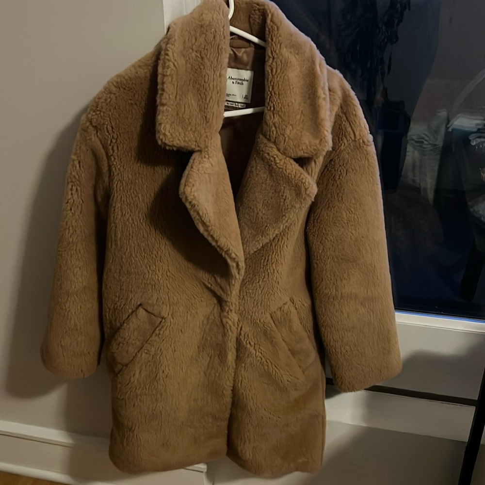Faux fur mid lengthy oversize coat